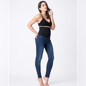 Seraphine Dark Wash Tristan Post Maternity Skinny Jeans In Dark Blue NWT